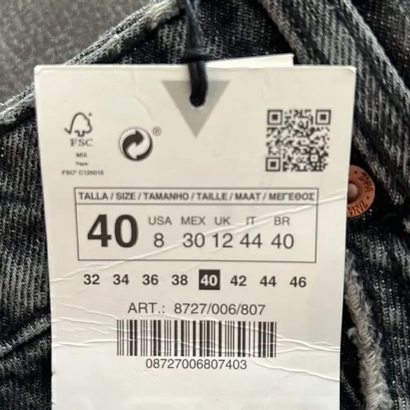 ZARA | Anthracite Gray | STRAIGHT CUT SHORTS - Picture 7 of 8